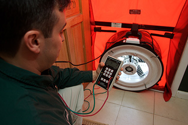 free home energy audit near syracuse ny image of blower door test from zerodraft