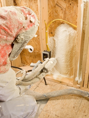spray foam insulation near utica ny spray foam being applied
