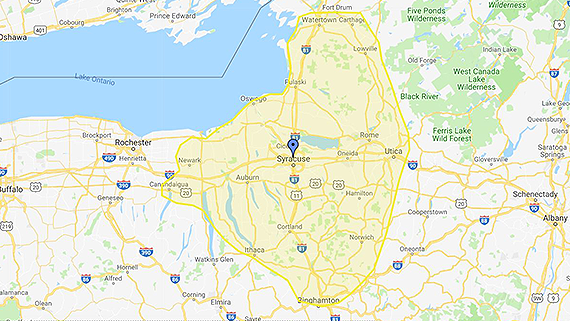 window contractors service region map syracuse ny binghamton ny utica ny watertown ny rome ny